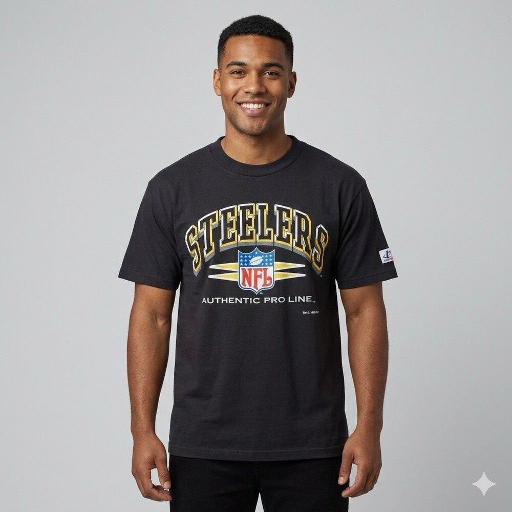Vintage 1996 Pittsburgh Steelers NFL Pro Line Logo Athletic Graphic T-Shirt M